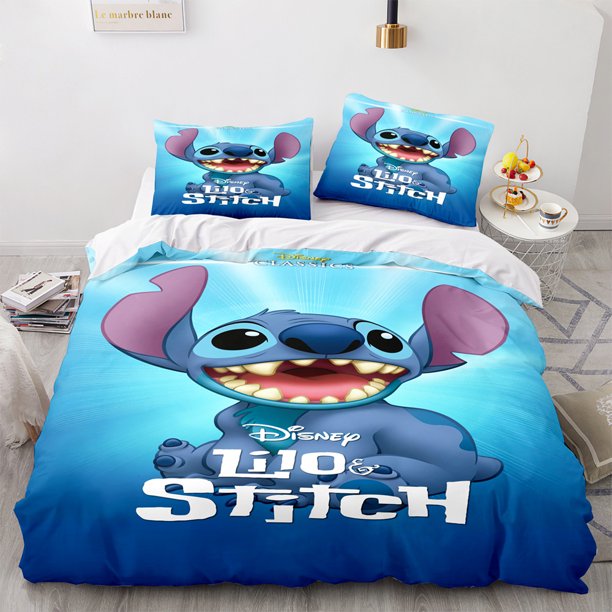 Stitc-h Stit-ch 3 PCS Comforter Set with 2 Pillowcases,Stitc-h Stit-ch Bedding Set Sheet Set for Kids Adults,All Season Lightweight