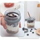thumbnail image 5 of Paquete de 2 recipientes para avena nocturna con tapas y cucharas, frascos de vidrio Mason de 12 oz, frascos para avena nocturna con marcas medidoras, recipientes reutilizables para preparar comidas p, 5 of 7