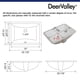 thumbnail image 2 of Lavabo Deer Valley DV-1U101 rectangular bajo encimera 53 x 37 cm de cerámica, 2 of 9