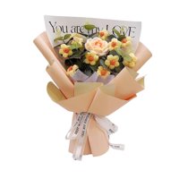 Magideal - Ramo De Flores De Crochet De Arreglos Florales, Creatividad, Fotografía -Propiedades, Decoración Residencial Decoración De Tejido De Tejido Regalo De Naranja