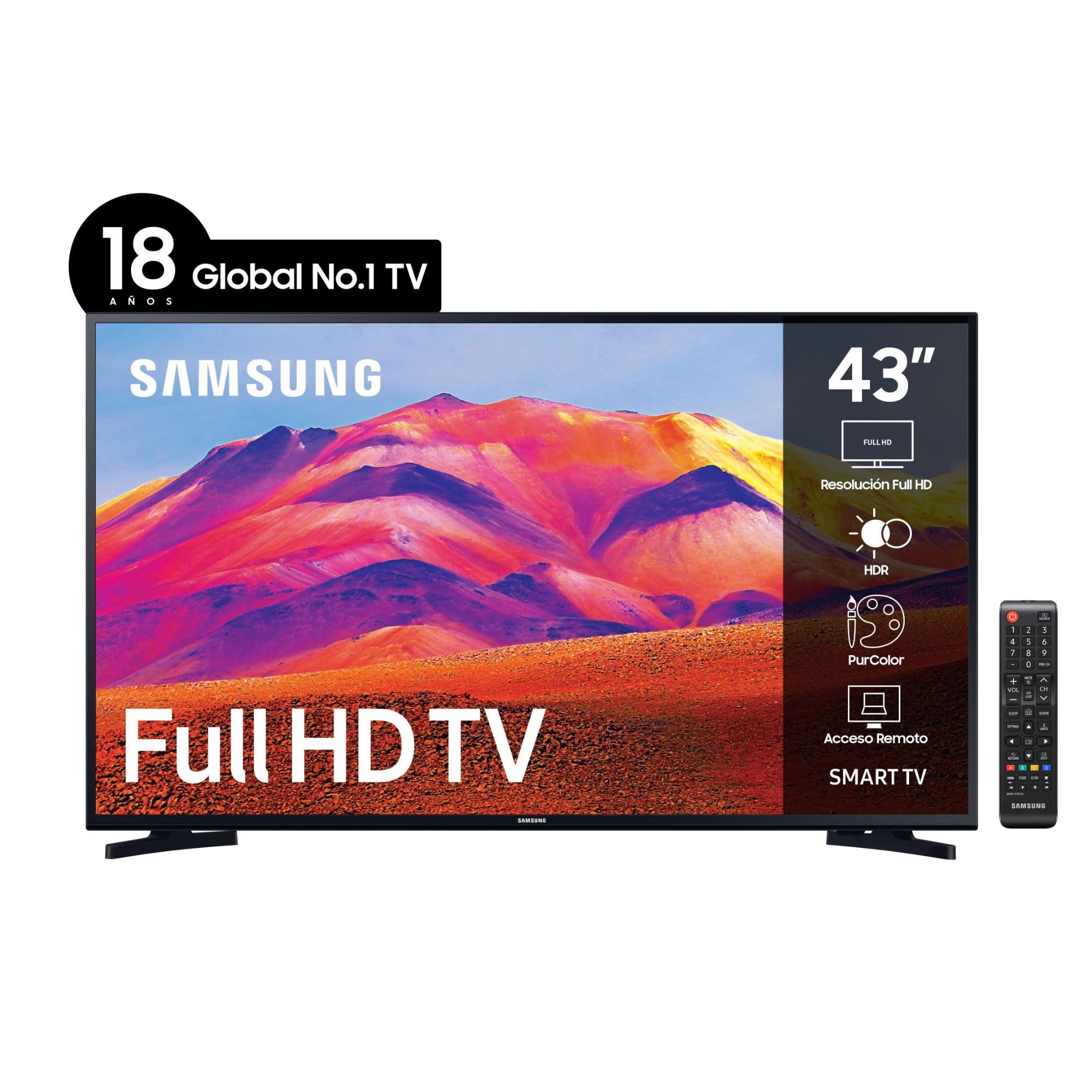 Samsung - Televisor 43"" Led Full Hd Un43T5202Agxzs Smart Tv
