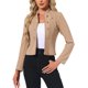 thumbnail image 1 of INSPIRE CHIC Chaqueta Blazer Vintage Steampunk para Mujer con Cuello Alto, Decoración de Botones y Cremallera M Caqui, 1 of 6