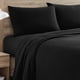 thumbnail image 1 of Sábanas de franela Sweet Home Collection Warm Twin Black, paquete de 8, 1 of 5