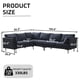 thumbnail image 3 of 106" W Sectional L Shaped Sofa Couch Set for Living Room, Convertible Oversized 6-Seat Corner Sofa Sets with 2 Pillows, Modern Linen Sofas with Metal Legs for Living Room Apartment, 3 of 3
