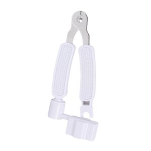 Magideal - Cuerda De Guitarra Winder Bridge Pin Puller Universal Luthier Tool Multifuncional Duable Guitar String Cutter Herramienta De Guitarra Para Reparación Blanco
