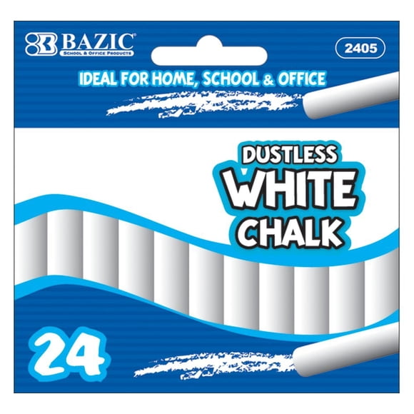 Chalk Bazic Dustless White 24 por caja (caja de 24)