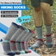 thumbnail image 2 of Calcetines MOGGEI de lana merino para senderismo, 5 pares, térmicos y cálidos, 2 of 6