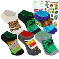Set De 6 Pares De Medias Minecraft Para Adolescentes Y Adultos Talla 3-9