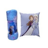 Genérico - Pack Manta Infantil + Cojín Niña Diseño Animado 19O2