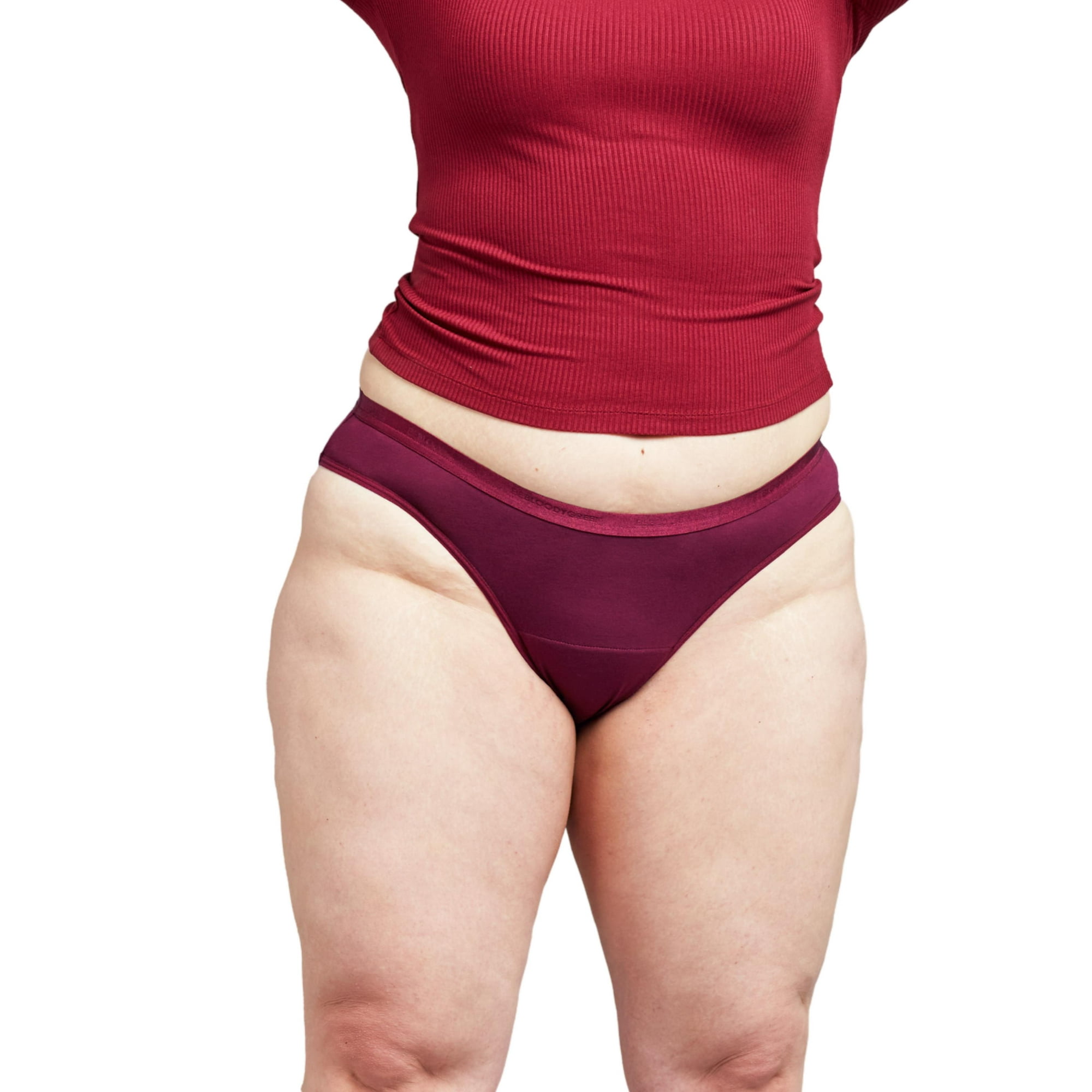 Bloodygreen - Calzón Menstrual Bikini Intenso Xs Burdeo
