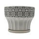 thumbnail image 2 of Macetero Maceta De Ceramica Blanco Patrones Negro Alto M, 2 of 7