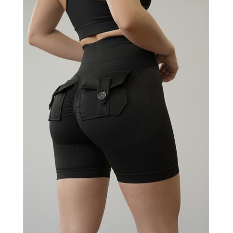 Flix Spa - Short Deportivo Mujer Push Up Con Bolsillo Trasero