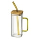 thumbnail image 4 of Taza De Leche De 400 Ml, Recipiente Para Bebidas, Cuadrado Transparente Para El Desayuno, Té, Agua, Jugo, Amarillo, 4 of 5