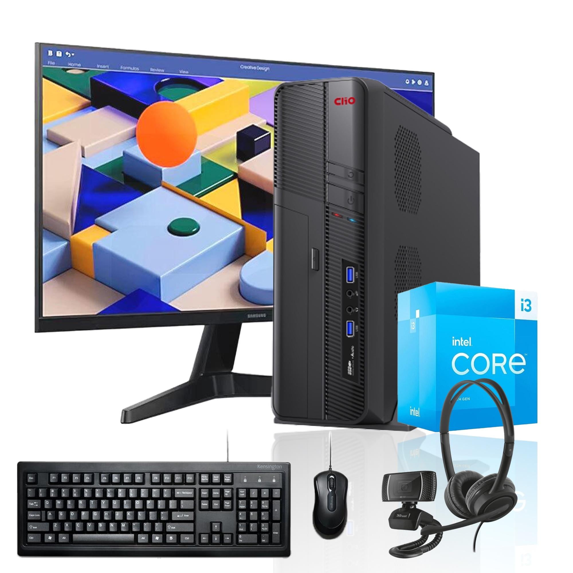 Pc Slim + Monitor 24 + Perif: Intel Core I3 13100 8Gb 240Gb Uhd 730 Wifi