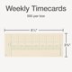 thumbnail image 2 of Tarjetas de Tiempo Tops 1260 Semanales de 2 Caras Manila 8x9 cm 500 unidades, 2 of 5