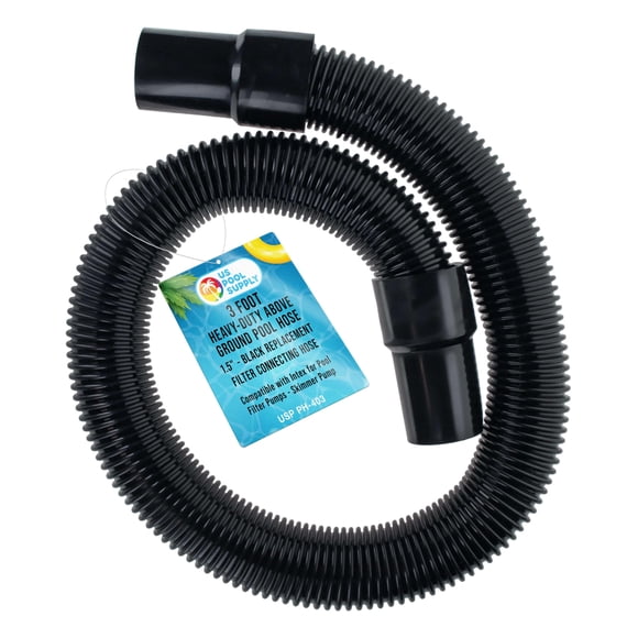 Manguera para piscina U.S. Pool Supply 0,9 m 1,5" resistente negra
