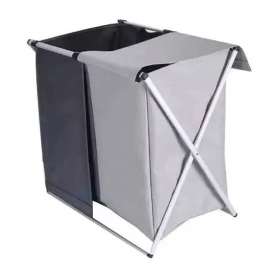 Click Ventas - Cesta Canasto Doble De Ropa Plegable Almacenamiento Divisor