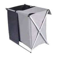 Click Ventas - Cesta Canasto Doble De Ropa Plegable Almacenamiento Divisor