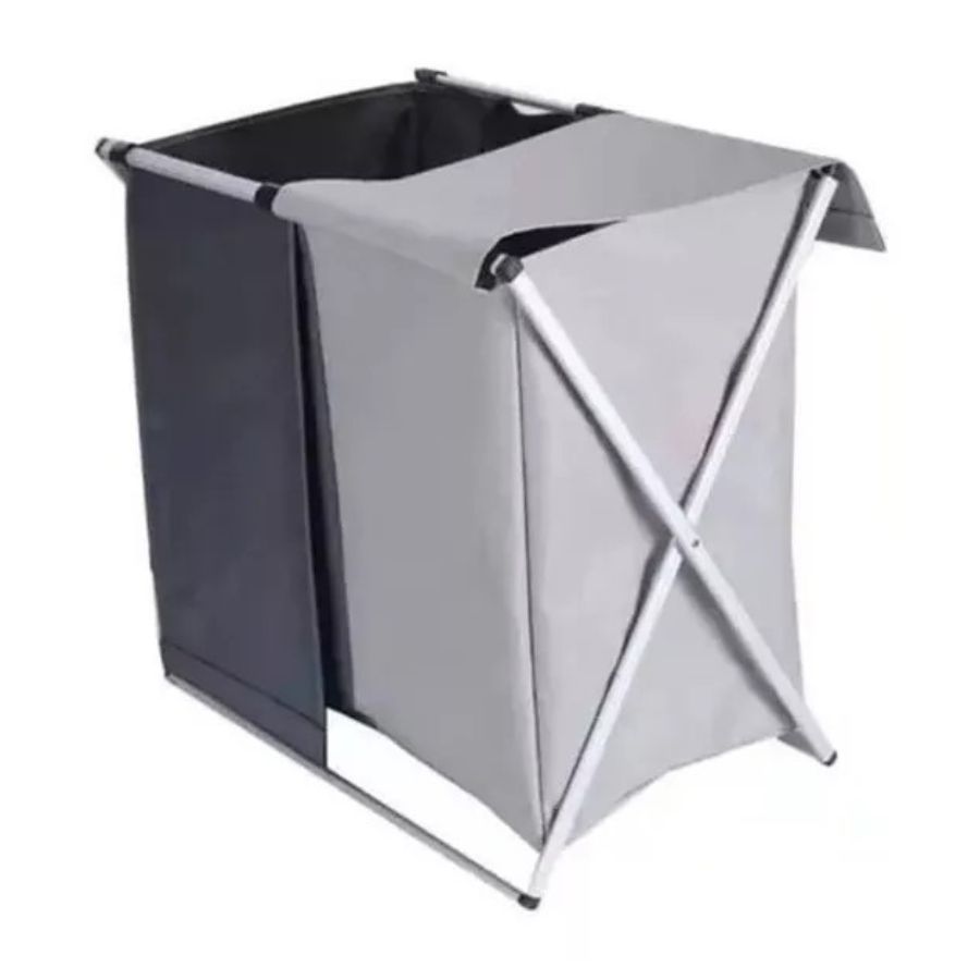 Click Ventas - Cesta Canasto Doble De Ropa Plegable Almacenamiento Divisor