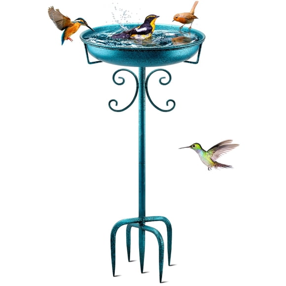Bebedero para Pájaros Daoeny de 89 cm en Metal para Exterior con Base de 5 Puntas