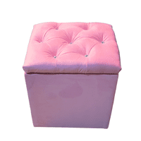 Muebles Rimar - Pouf Baul Rosado Diamante 40*33*45 Rimar