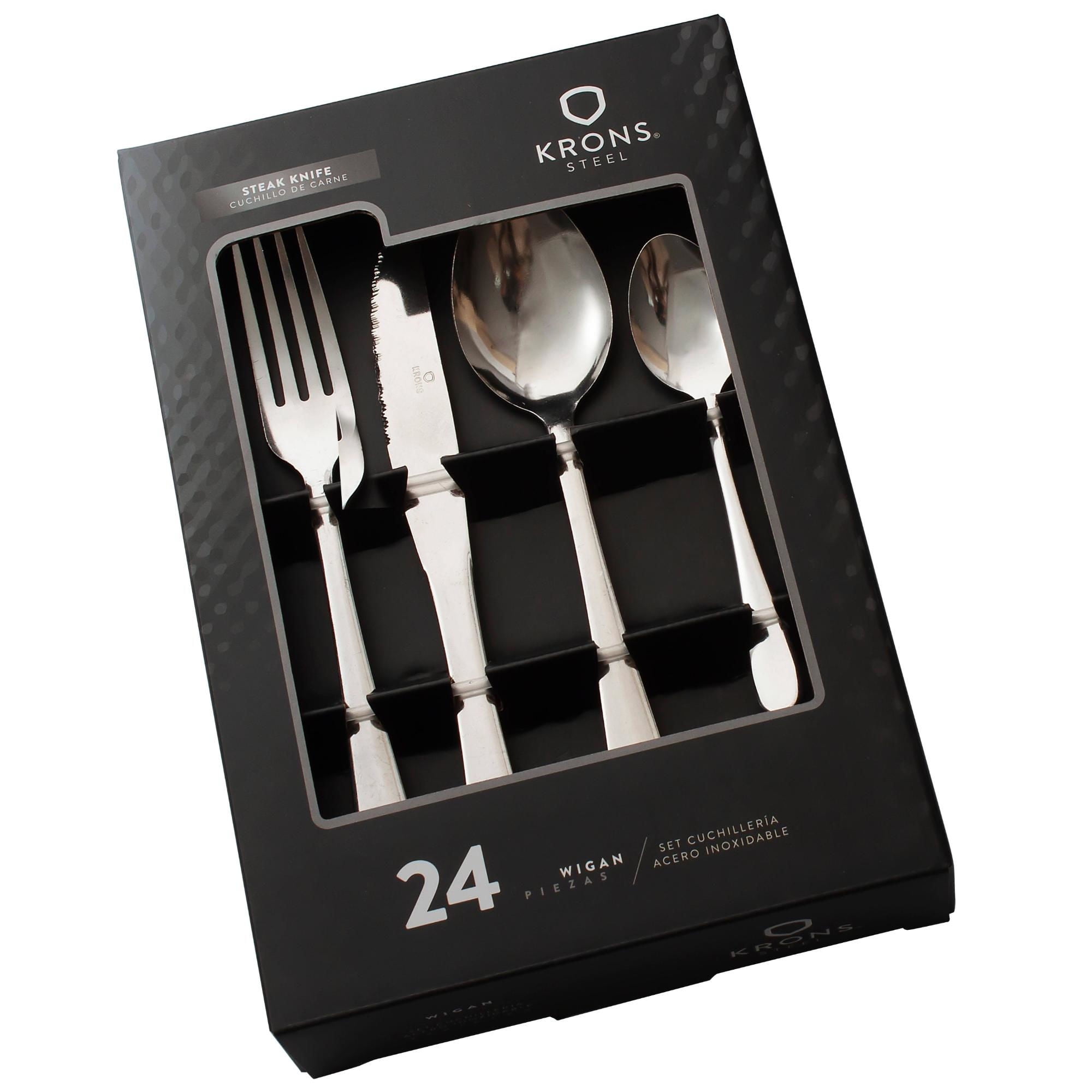 Krons - Cuchillería Wigan De 24 Piezas Acero Inoxidable