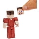 thumbnail image 3 of Figura de acción Mattel Minecraft Earth Steve de 8 cm en piel roja, 3 of 6