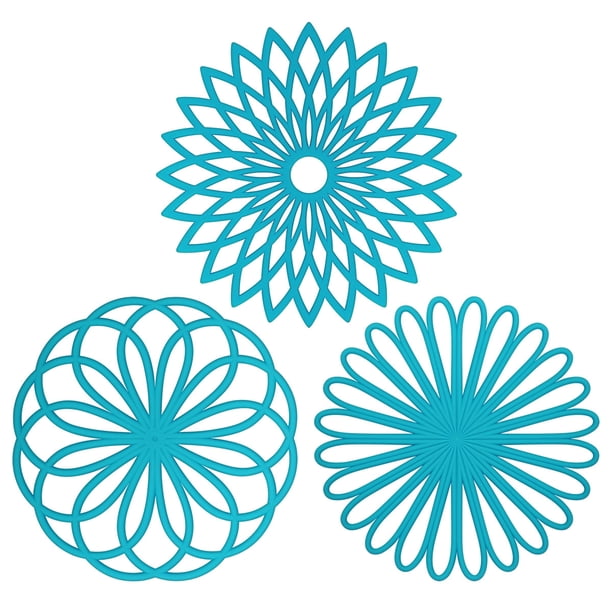 Agarraderas Para Cocina, Salvamanteles De Silicona, Agarraderas, Mantel, Tapete Multiusos Resistente Al Calor Con Diseño De Flores.