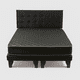 thumbnail image 1 of Cama Europea Espumix New Basic Black 2 Plazas + Respaldo punto, 1 of 5