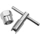 thumbnail image 3 of Llave de grifo multiusos de aleación de aluminio galvanizado, llave de superficie, herramienta de mantenimiento de plomería para baños, reparación de grifos y fregaderos., 3 of 5