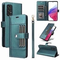 Foxdock Funda Tipo Cartera Para Samsung Galaxy A33 5G – Cubierta De Cuero Pu Con Múltiples Ranuras, Bolsillo Para Efectivo Y Correa De Muñeca