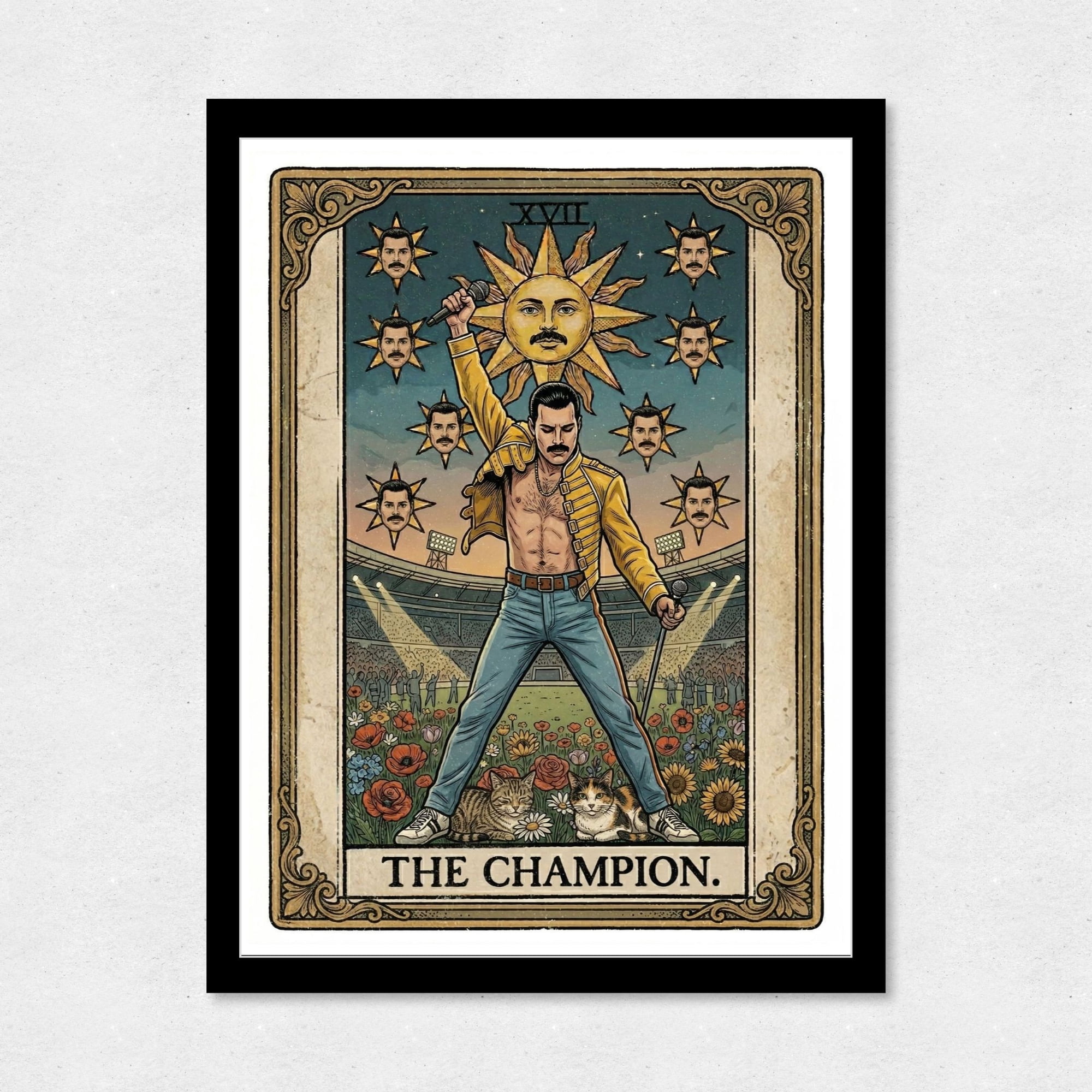 The Cuadritos - Cuadro Decorativo 35x45 Freddie Mercury Tarot