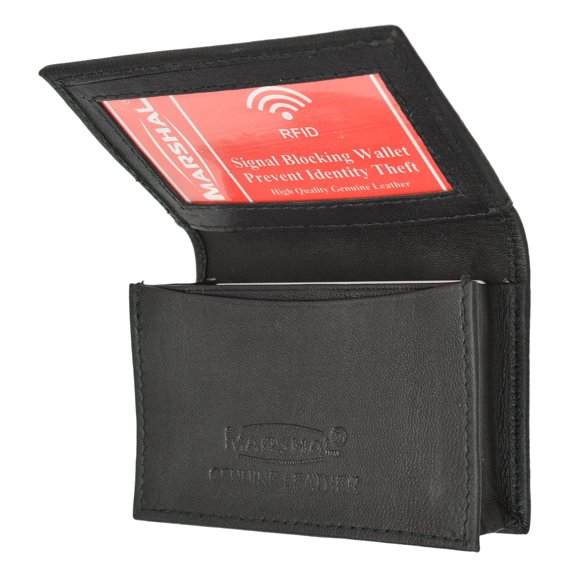 Billetera MARSHAL 10x6x1 cm con Bloqueo RFID y Cuero Expandible