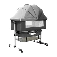 Cuna Colecho Con Mudador Lubabycas Gris