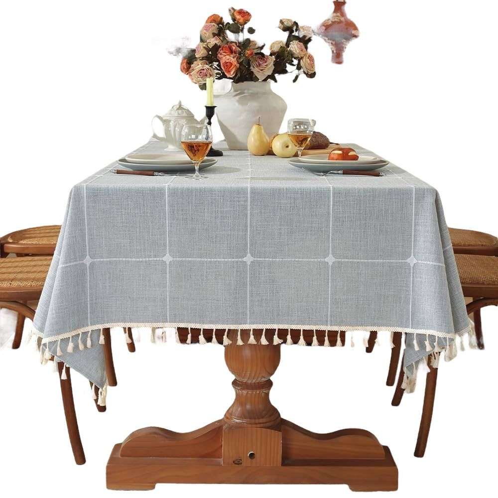 Oem - Mantel De Algodon Mesa Cuadrado Diseño Linea 140X180Cm 2