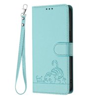 Funda Tipo Cartera Foxdock Para Samsung Galaxy F23 5G Con Soporte, Ranuras, Rfid, Diseño De Gato