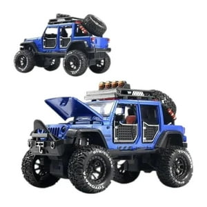 Total Upgrate - Juguete Auto Jeep Wrangler A Escala 1:24 Azul Infnatil