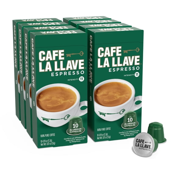 Cápsulas de Espresso Cafe La Llave 80 unidades Intensidad 11 Tostado Oscuro