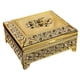 thumbnail image 1 of Caja De Baratija Con Grabado Floral Cofre Organizador Del Tesoro Recuerdo Dorado, 1 of 4