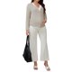 thumbnail image 2 of INSPIRE CHIC Camisas de Maternidad para Mujeres con Botones Ropa de Embarazo Manga Larga Cuello en V Falso 2 Piezas Tops de Lactancia S Caqui, 2 of 6