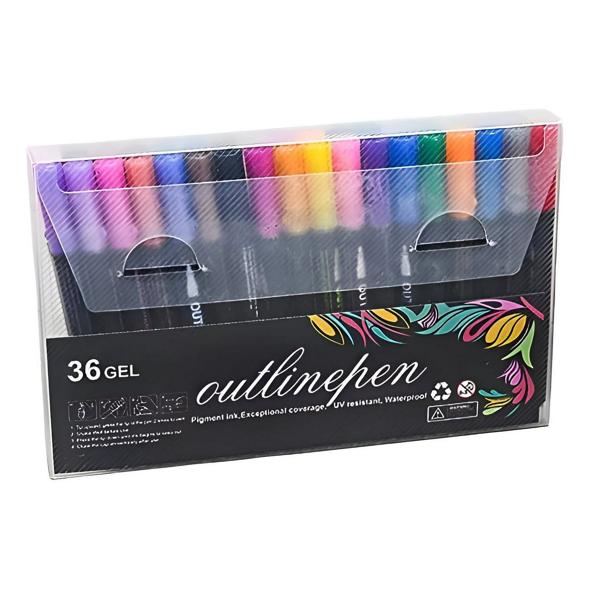 Genérico - Marcadores Gel Doble Linea 36 Piezas Efecto Brillante Lau