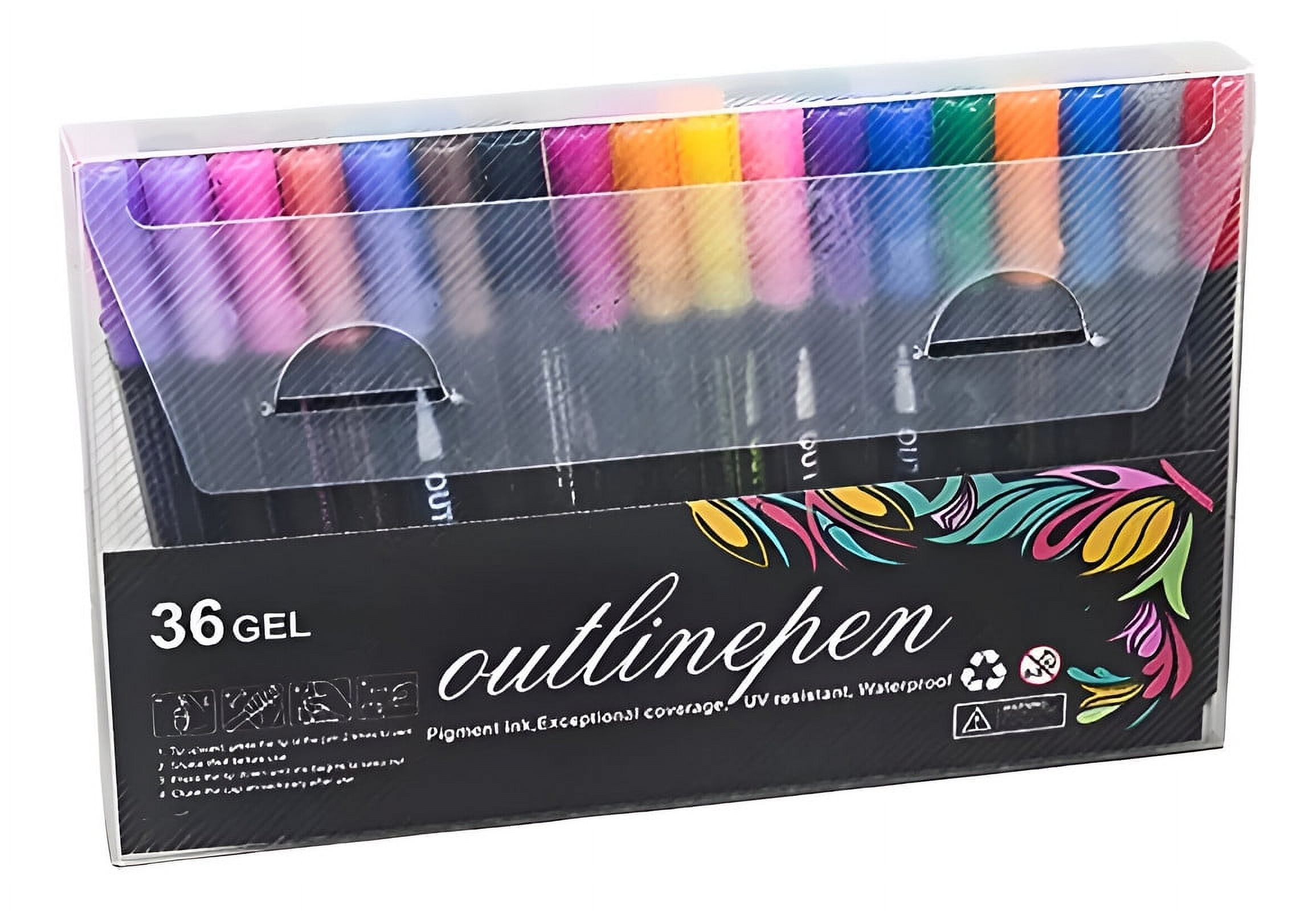 Genérico - Marcadores Gel Doble Linea 36 Piezas Efecto Brillante Lau