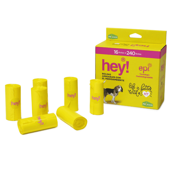 Pack 240 Bolsas Hey! Desechos Mascotas