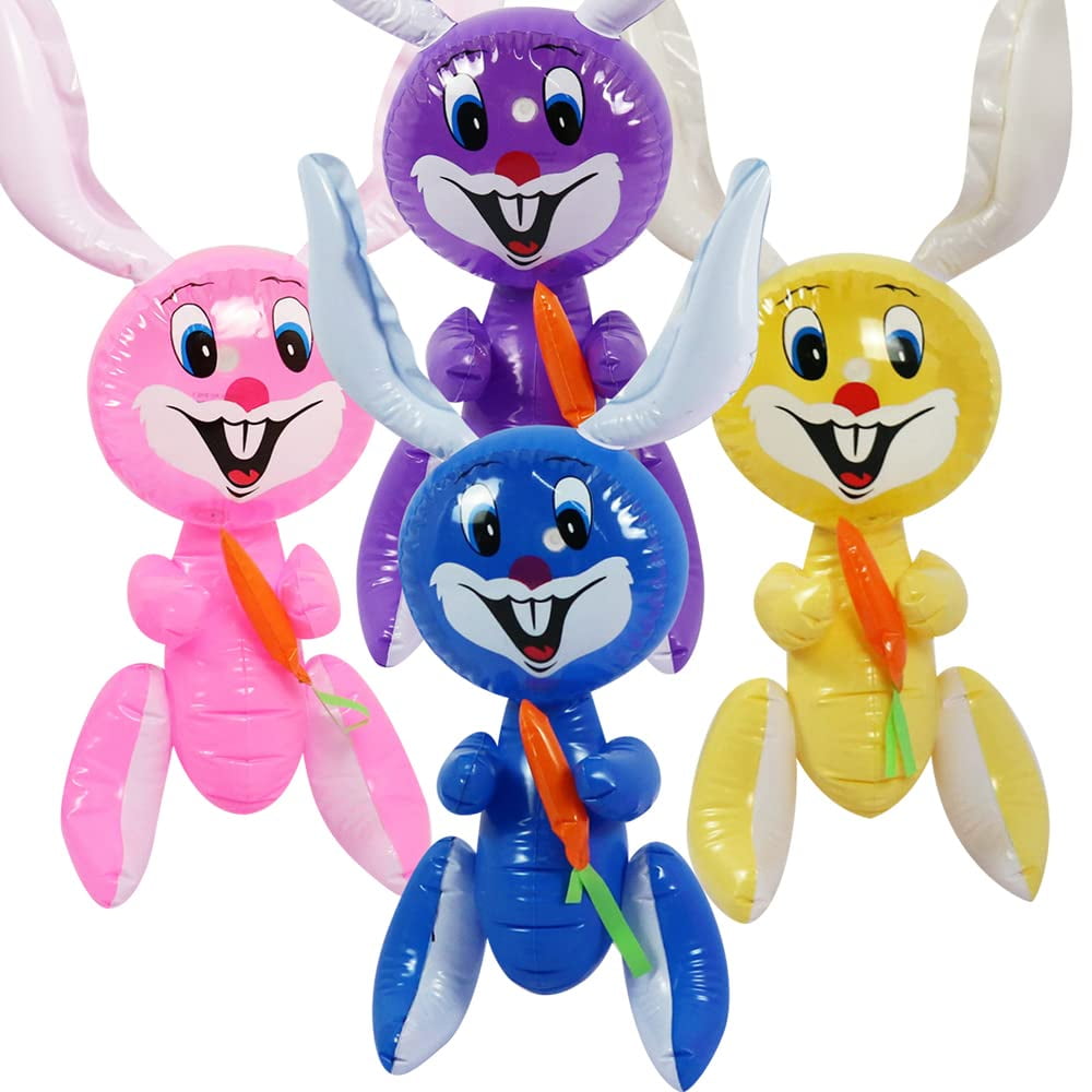 Conejo De Pascua Hinchable Artcreativity De 58 Cm Con Zanahoria