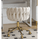 thumbnail image 3 of Silla Escritorio Giratoria Queen Base Dorada - Beige/Crudo, 3 of 6