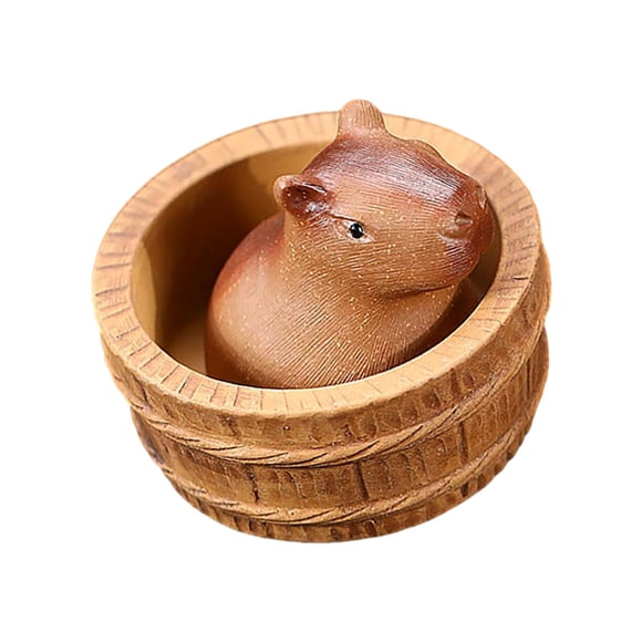 Arcilla Capybara Mini Tea Pet Figurita Decoración Para Oficina Sala De Té Dormitorio