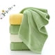 thumbnail image 4 of Xiao Hua Toalla de Baño Gruesa de Color Sólido para el Hogar Lavar la Cara Suave Absorbente de Agua Larga de Terciopelo Algodón Puro Verde, Juego de 2 Piezas, 4 of 4