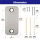thumbnail image 2 of Placa cubreagujero para puerta SHINY HANDLES de acero inoxidable 2,5 x 6 cm, 2 of 7