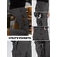thumbnail image 5 of Pantalón cargo ligero para hombre FREE SOLDIER, pantalón de trabajo resistente al agua con bolsillos, pantalón táctico para senderismo y actividades al aire libre (gris 30Wx30L), 5 of 7
