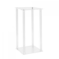 Bothyi - Soporte De Flores Acrílico, Centro De Mesa De Boda, Decoración Para Fiesta De Cumpleaños, Cuadrado De 25X25X40Cm